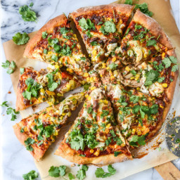 Honey Chipotle Chicken Pizza with Goat Cheese