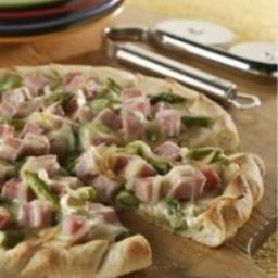 Honey-Cured Ham and Asparagus Pizza