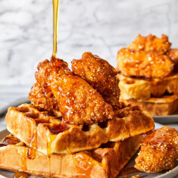 Honey Fried Chicken and Waffles