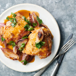 Honey-Glazed Chicken and Shallots