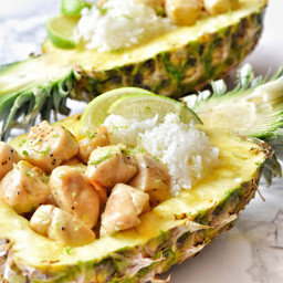 Honey-Lime Chicken Pineapple Boats