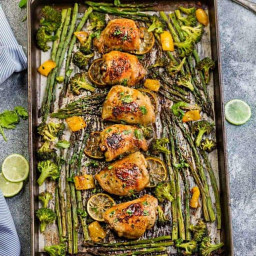 Honey Lime Chicken Sheet Pan with Asparagus + Video