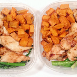 Honey Lime Chicken With Asparagus And Sweet Potatoes