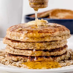 Honey Oat Pancakes