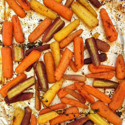 Honey-Roasted Rainbow Carrots