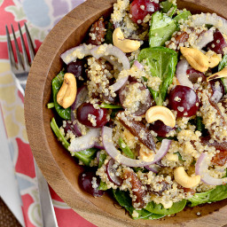 HONEY-SOAKED QUINOA SALAD WITH CHERRIES AND CASHEWS