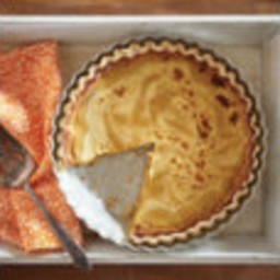 Horchata Pumpkin Pie with Cheesecake Swirl