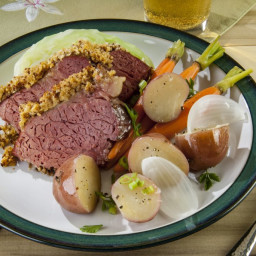 Horseradish Crusted Corned Beef and Cabbage Dinner