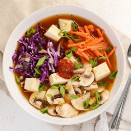 Hot and Sour Vegetable Soup with Tofu