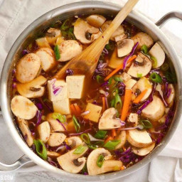 Hot and Sour Vegetable Soup with Tofu