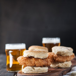 Hot Beer Fried Chicken and Pepper Biscuits
