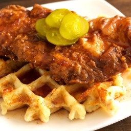 Hot Chicken Recipe {and Jalapeño Bacon Cheddar Waffle}
