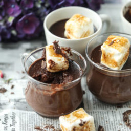 Hot Chocolate and Toasted Marshmallow Pots de Creme