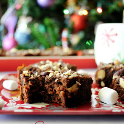 Hot Cocoa Almond Brownies