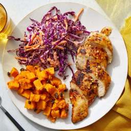 Hot Honey Chicken with Curried Sweet Potato Salad