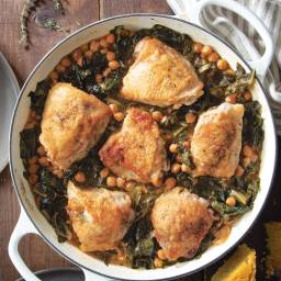 Hot Sauce-Braised Chicken and Greens