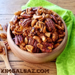 Hot, Spicy, Sweet and Smokey Mixed Nuts