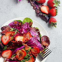 Hot Strawberry Spinach Salad with Bacon