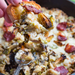 Hot Cheesy Roasted Brussels Sprout Dip