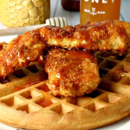 Hot Honey Chicken and Waffles