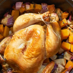 How To Cook a Whole Chicken Dinner in the Dutch Oven with Just 5 Ingredient