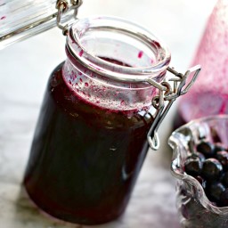 How to Make Blueberry Simple Syrup for Blueberry Cocktails (sugar free opti