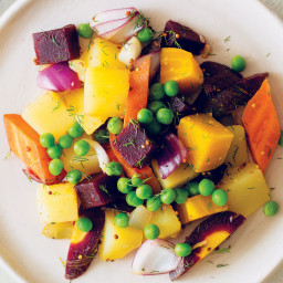 How to Make Cold Potato, Beet, Carrot and Pea Salad with Dill