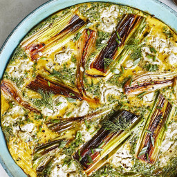 How To Make Leek and Spring Onion Frittata
