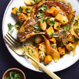 How To Make Pork Chops With Sweet Potato & Apples