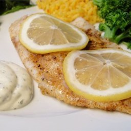 Hudson’s Baked Tilapia with Dill Sauce