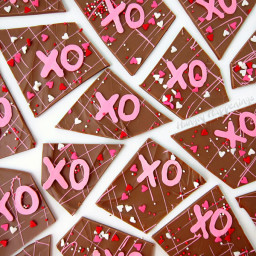 Hugs and Kisses Chocolate Bark (X's and O's)