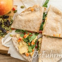 Hummus and Red Pepper Pita Triangles