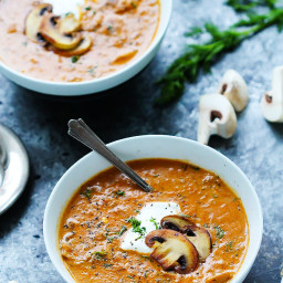 Hungarian Mushroom Soup with Fresh Dill