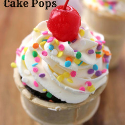 Ice Cream Cone Chocolate Cake Pops