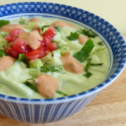 Icy Cold Avocado and Cucumber Soup