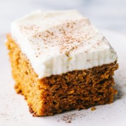 Incredible Pumpkin Cake with Cream Cheese Whipping Cream Frosting