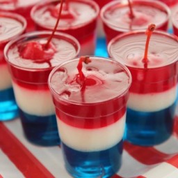 Independence Day Red White and Blue Jell-O Cups