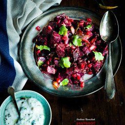 Indian Roasted Beetroot With A Yoghurt Sauce