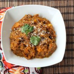 Indian-Spiced Butternut Squash Mash with Toasted Coconut (Gluten-free + Veg