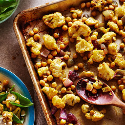 Indian Spiced Cauliflower and Chick Pea Salad