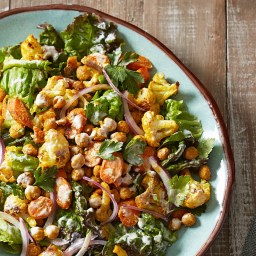 Indian-Spiced Cauliflower and Chickpea Salad