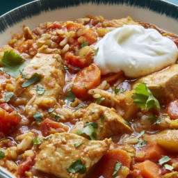 Indian Spiced Chicken and Rice Stew