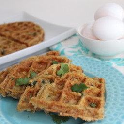 Indian Spiced Egg and Hashbrown Waffles