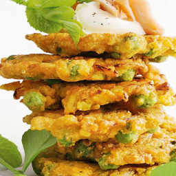 Indian-spiced pea fritters