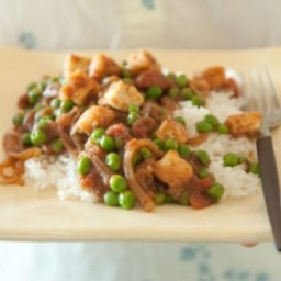 Indian Spiced Peas with Tofu