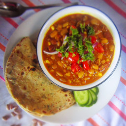 Indian Style Pinto Beans Corns Curry