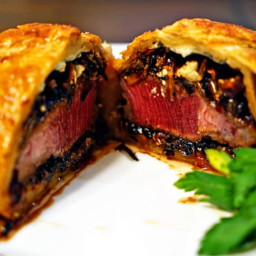 Individual Beef Wellingtons with Caramelized Onions and Bleu Cheese Rosemar
