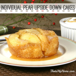 Individual Pear Upside Down Cakes