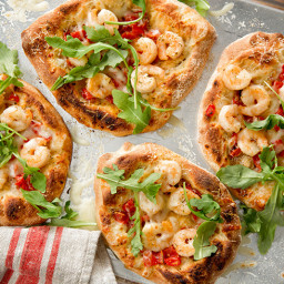 Individual Shrimp Scampi Pizzas