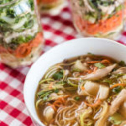 Instant Noodle Soup with Spiralized Veggies